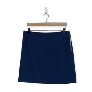 BANANA REPUBLIC Women's Size 10 Mini Skirt Navy Blue Ponte Knit Casual Career